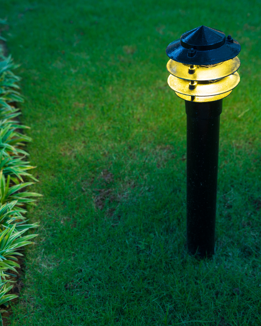 landscape lighting installation